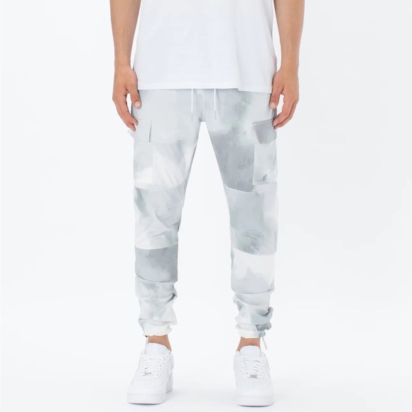 ZANEROBE Jumpshot Jogger Army Cargo Pocket Pant in White Camo (30) NEW WITH TAGS - Picture 2 of 12